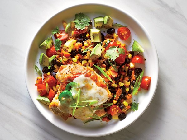 Fiesta chicken and carrot rice