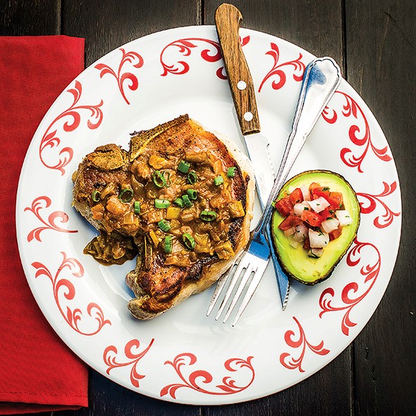 Fiesta pork chops
