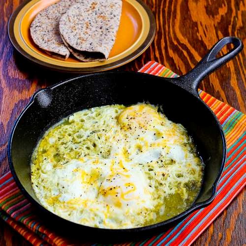 Fifteen minute salsa verde eggs