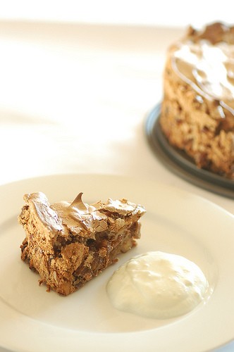 Fig & walnut pavlova with yoghurt sour cream
