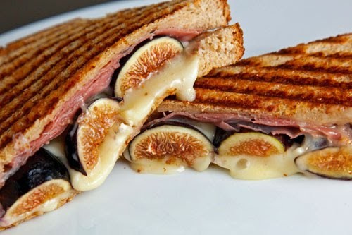Fig and Brie panini with prosciutto