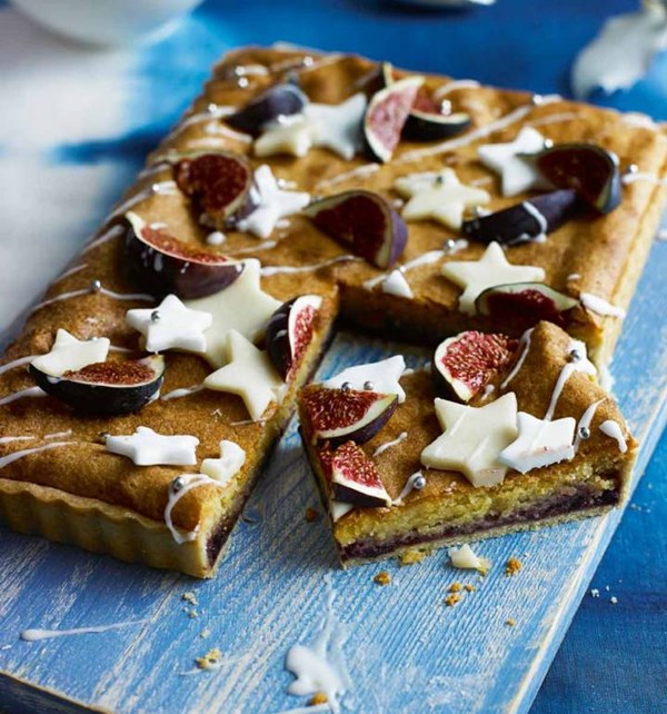 Fig and cherry Bakewell tart