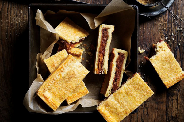 Fig and date shortbread slice
