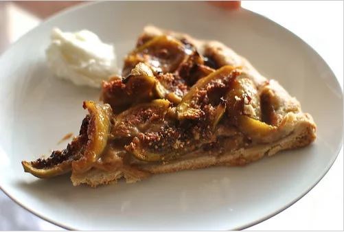Fig and honey cream galette