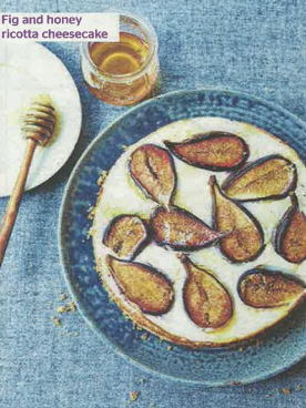 Fig and honey ricotta cheesecake