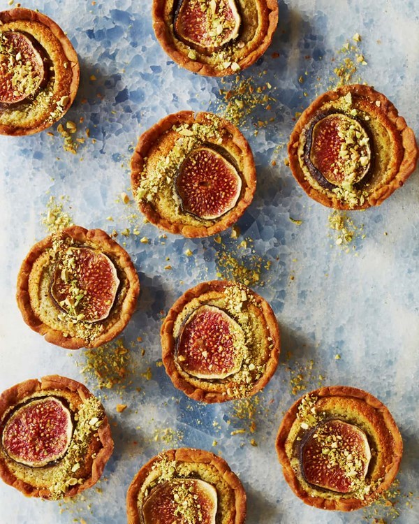 Fig and pistachio frangipane tartlets