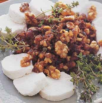 Fig and walnut tapenade with goat cheese