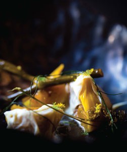 Fig and wild fennel confit, milk and honey