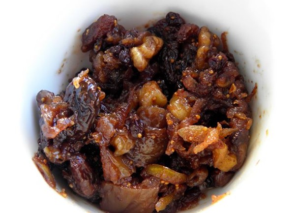 Fig, apple and walnut mincemeat with Calvados 