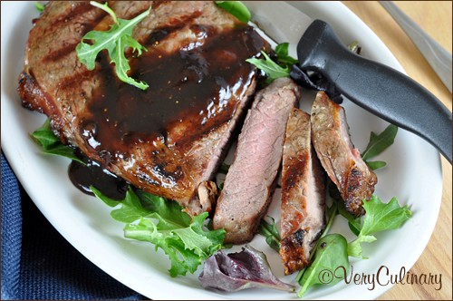 Fig balsamic glazed grilled beef