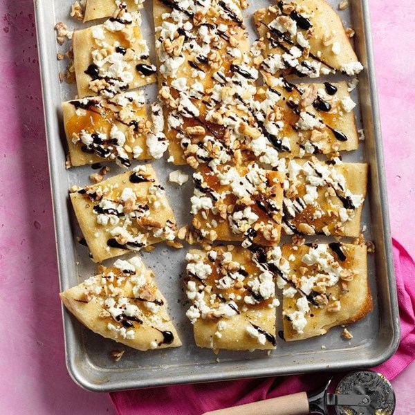 Fig balsamic walnut flatbread