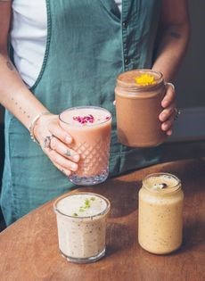 Fig, banana and mint smoothie