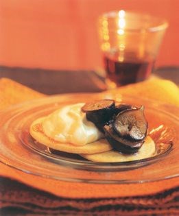 Fig galettes with cinnamon marsala sabayon