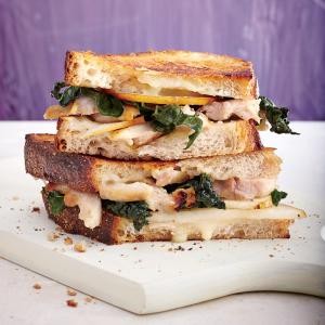 Fig-glazed chicken panini with Brie