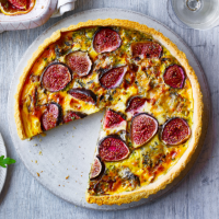 Fig, Gorgonzola and bacon tart