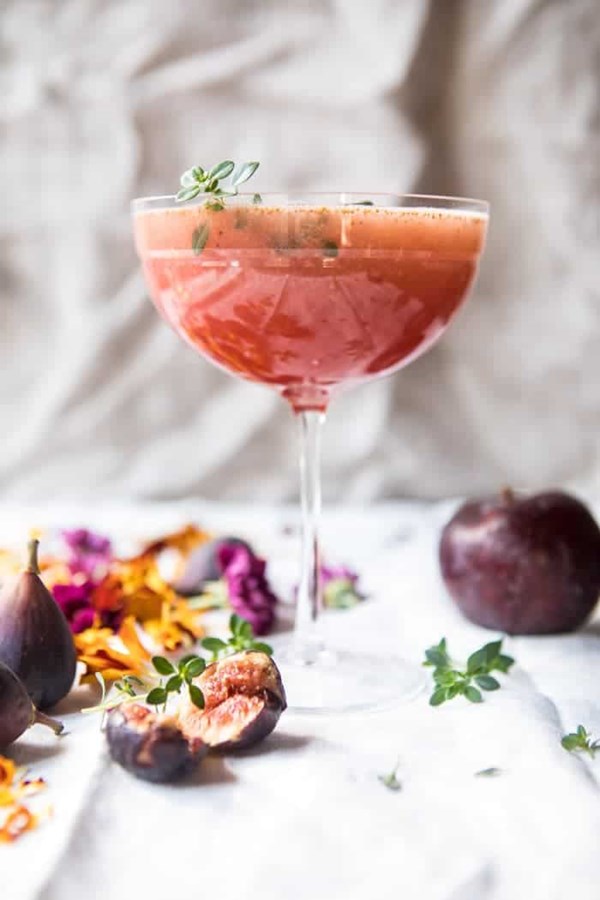 Fig honey thyme Prosecco smash