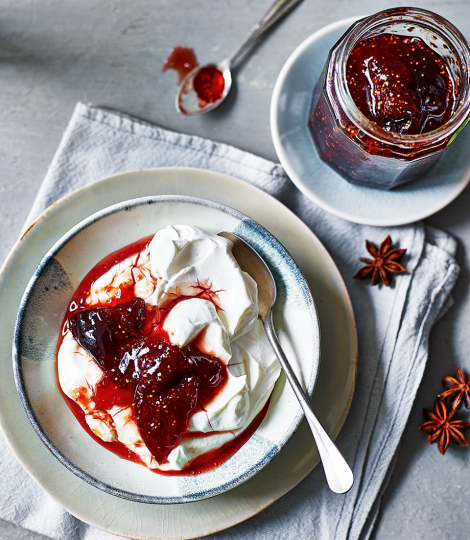Fig jam scented with Earl Grey tea and star anise