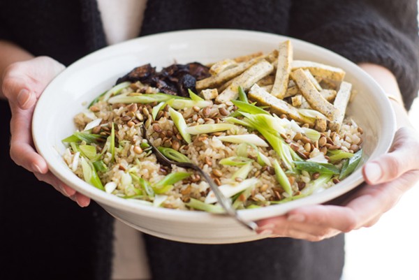 Fig leaf coconut rice