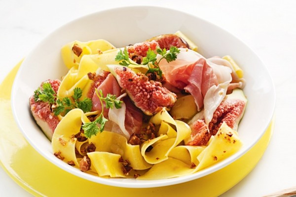 Fig, prosciutto & candied almond pappardelle