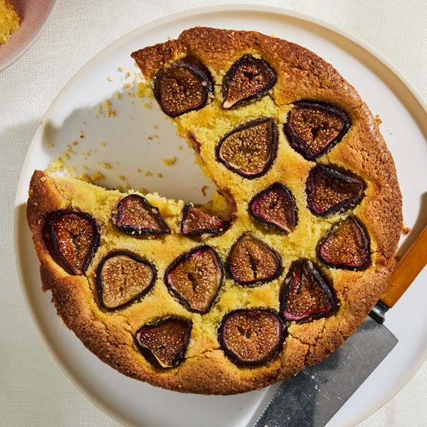 Figgy almond-polenta tea cake