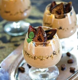 Figgy-coffee parfaits