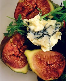 Figs with creamed Gorgonzola