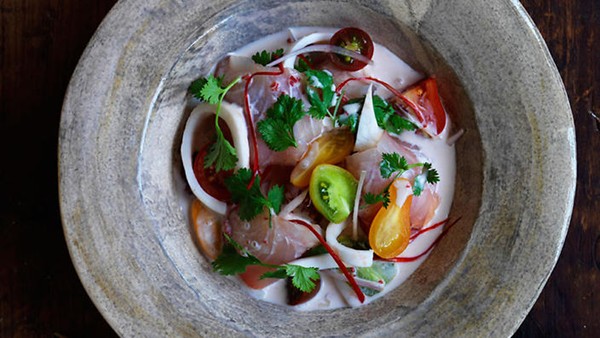 Fijian-style sashimi of trevally