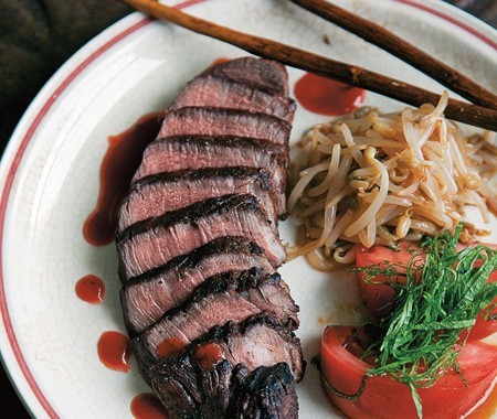 Filet mignon with ume gyu dare