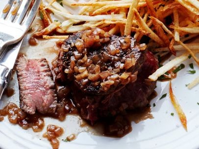 Filet of beef au poivre