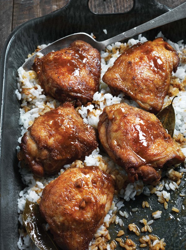 Filipino adobo chicken thighs