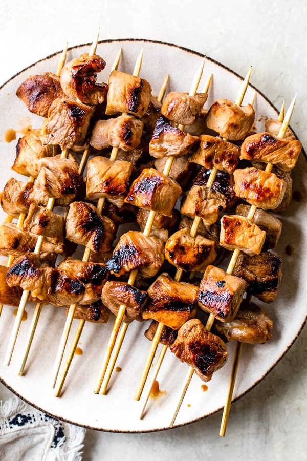 Filipino BBQ pork skewers