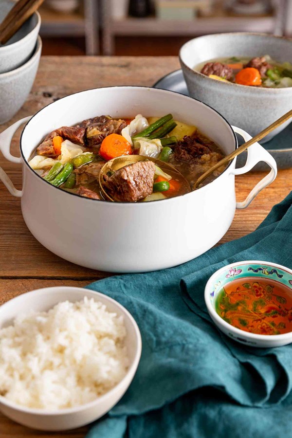 Filipino beef stew (Nilagang baka)
