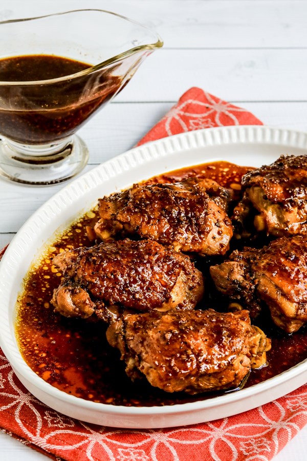 Filipino chicken adobo (cooked in soy sauce and vinegar)