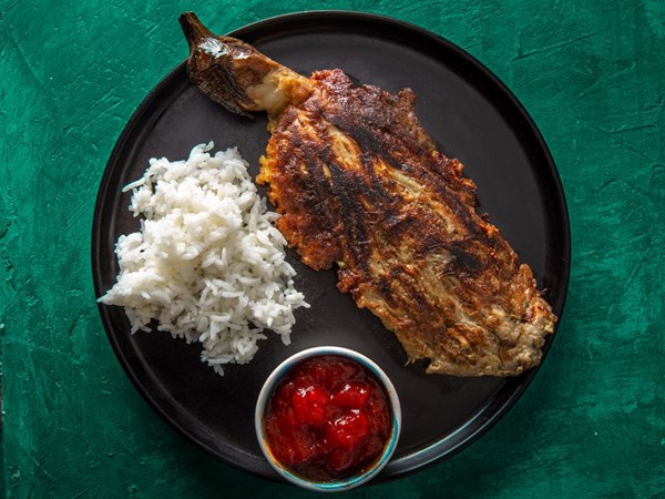 Filipino eggplant omelette (Tortang talong)