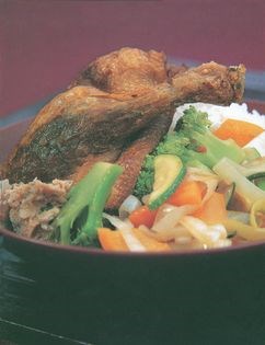 Filipino fried stuffed duck