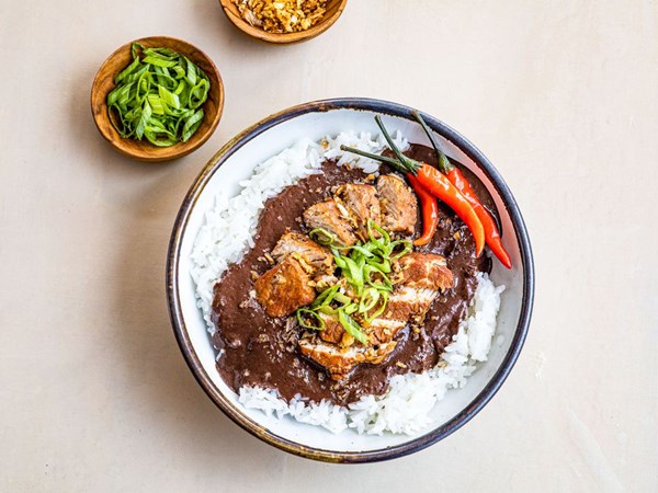 Filipino pork blood stew (Dinuguan)