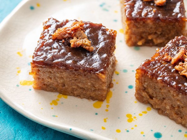 Filipino sticky rice cake (Biko)