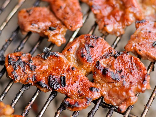 Filipino-style grilled cured pork (Tocino)