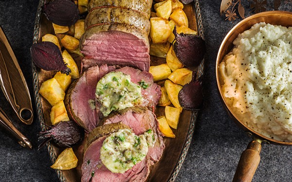 Fillet of beef with anchovy butter