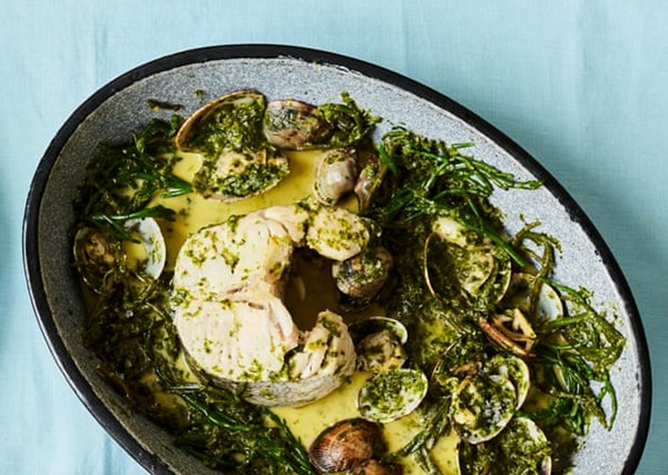 Fillet of hake with cockles and cider