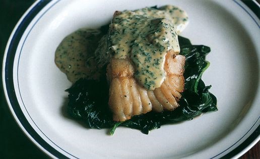 Fillet of pollack with parsley sauce