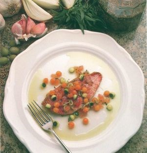 Fillet of red mullet with a coriander and olive oil dressing [Gary Rhodes]
