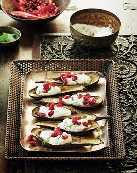 Filo cigars filled with feta, parsley, mint and dill