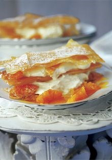 Filo millefeuille with oranges