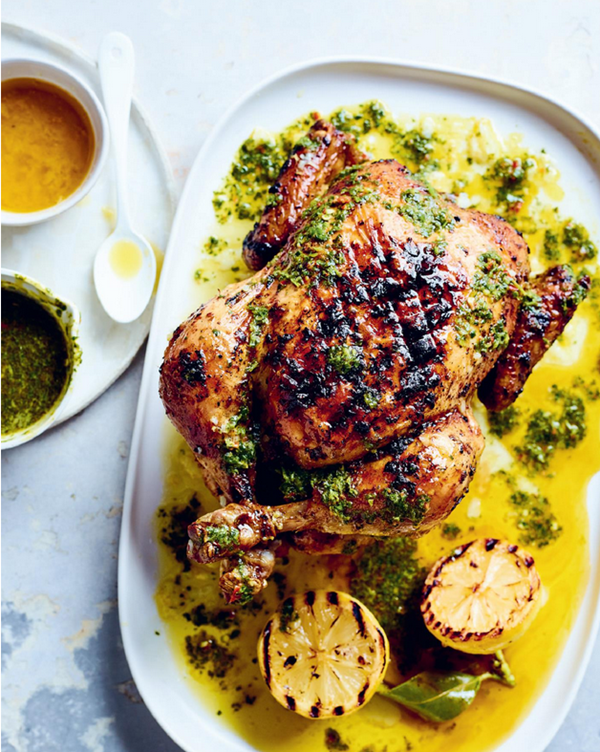 Finger lickin' grilled whole chicken