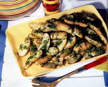 Fingerling-potato salad with green chile-cilantro salsa
