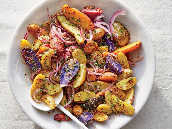 Fingerling potato salad with mustard vinaigrette