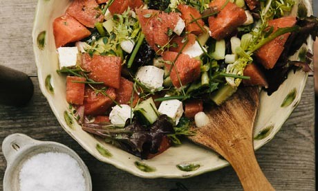 Finnish salad with orange blossom dressing