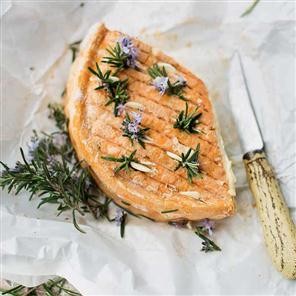 Fire and whiskey baked cheese