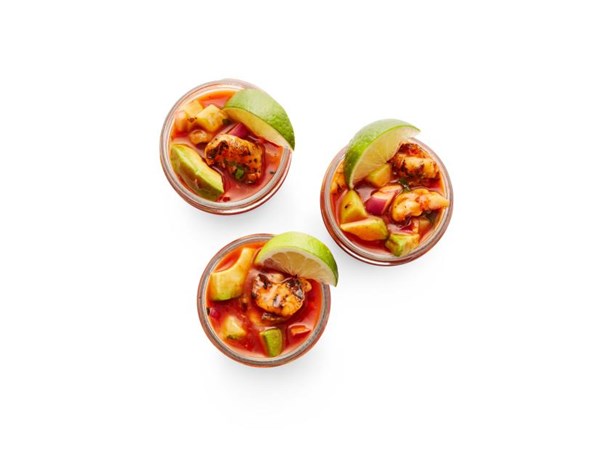 Fire-roasted shrimp cocktail 